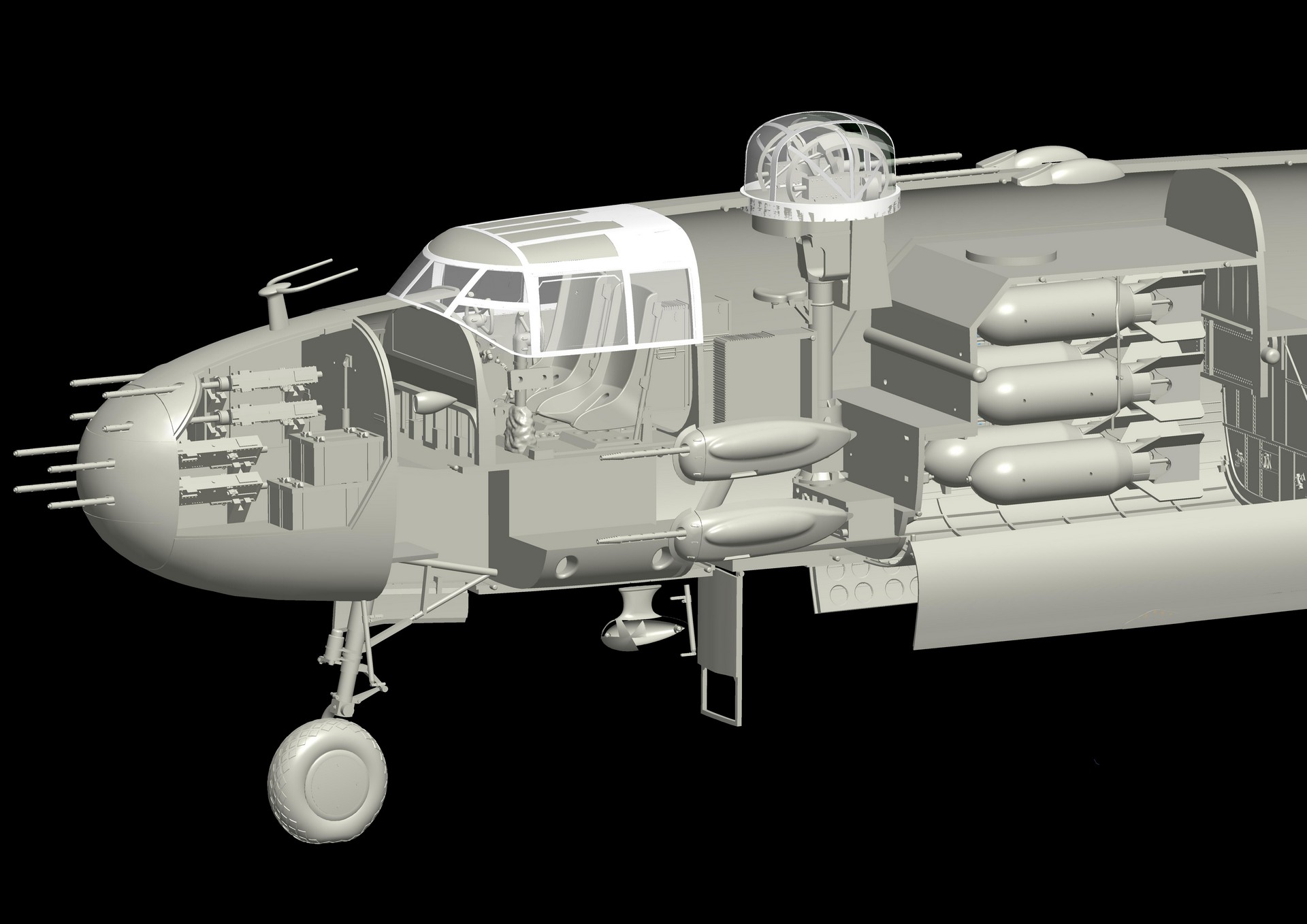 Legend 1/32 B-25 Early Crew set (5 figures) Resin Figure